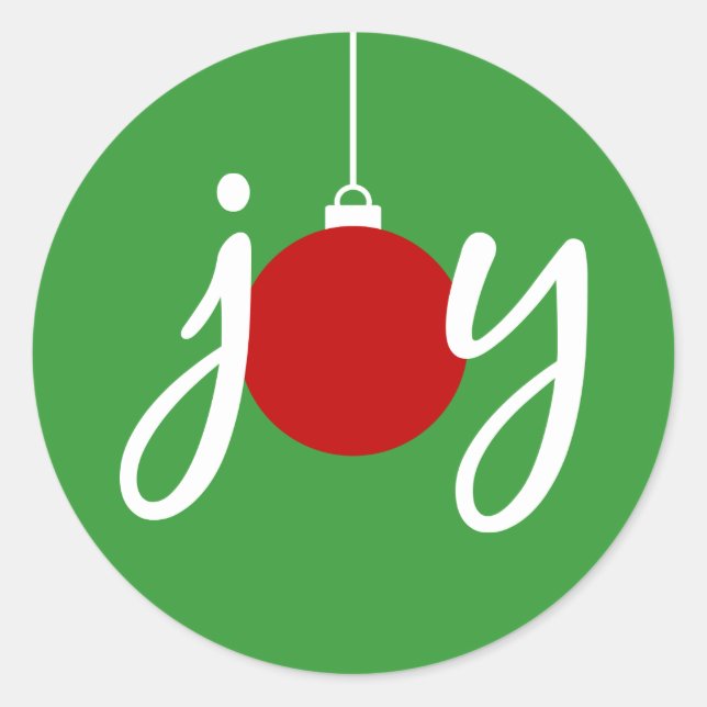 Joy Christmas Ornament Stickers (Vorderseite)