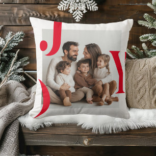 JOY Christmas   Personalisiertes Foto Kissen