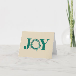 Joy Christmas Wreath mit Berries Dankeskarte