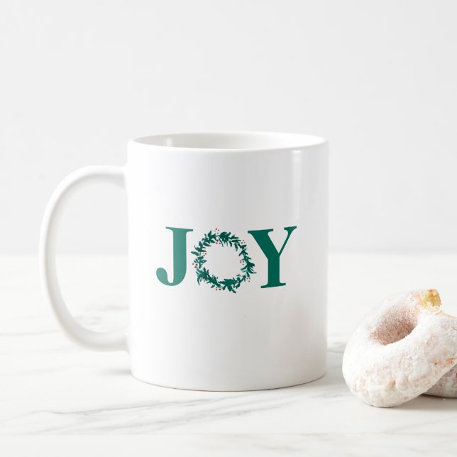 Joy Christmas Wreath mit Berries Kaffeetasse (Mit Donut)