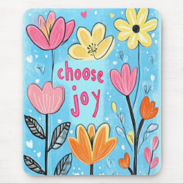 Joy Colorful Blume Art Mousepad