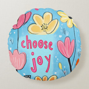 Joy Colorful Blume Art Rundes Kissen