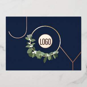 JOY Corporate-Logo auf Navy Blau rose Folien Feiertagskarte