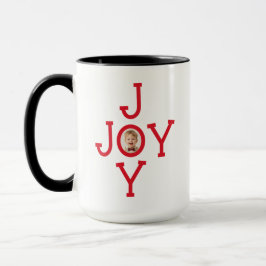 Joy Cute Minimal Christmas Add Your Own Photo Tasse