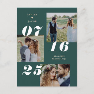 Joy EDITABLE COLOR Save the Date verbreiten Postkarte