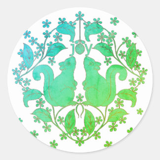 Joy Eichhörnchen mit Blume Animal Art Sticker