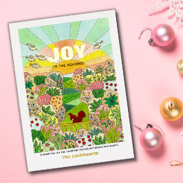 Joy Eichhörnchen nicht traditionell Folien Feiertagskarte