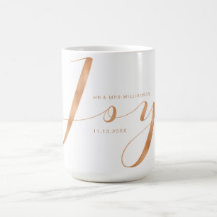 Joy   Elegante Copper Handwriting Mr & Mrs. Holida Kaffeetasse