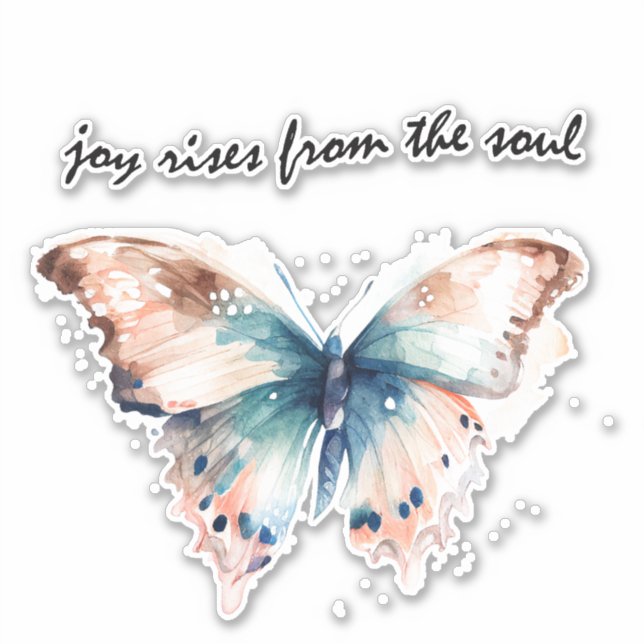 Joy erhebt sich vom Soul Butterfly Aufkleber (Vorderseite)