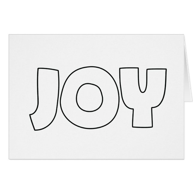 JOY (Erstellen Sie Ihre eigene Grußkarte) (Vorderseite (Horizontal))