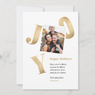 Joy Faith Family Foto Weihnachtskarte Feiertagskarte