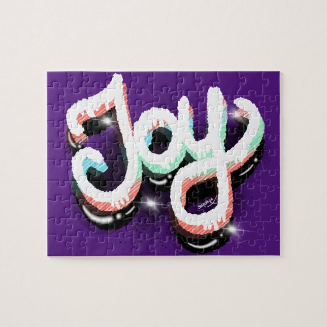Joy Faith Street Art Hand Lettering Puzzle (Horizontal)