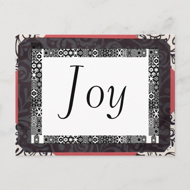 Joy! Feiertagspostkarte (Vorderseite)