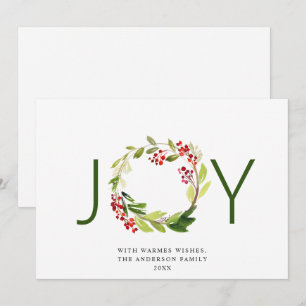 JOY Festiver Tannenbaum-Beeren-Kranz Weihnachtsgru Feiertagskarte