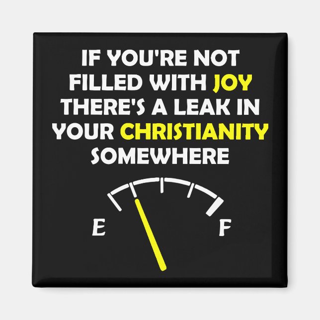 Joy Fill Christlich Quotes Redewendungen Magnet (Vorne)