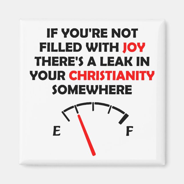 Joy Fill Christlich Quotes Redewendungen Magnet (Vorne)