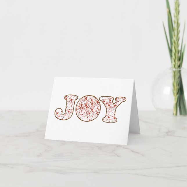 Joy Folded Holiday Card Feiertagskarte (Vorderseite)