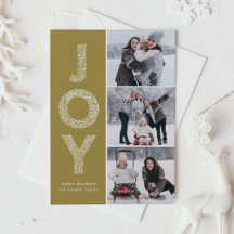 JOY Foliage Lettering Gold Foto Collage