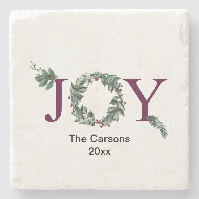 Joy for the holidays ornament  steinuntersetzer (Vorderseite)