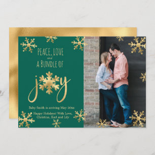 Joy Foto Christmas Pregnancy Announcement Cards Ankündigung