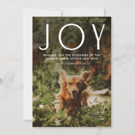 JOY Foto Typografy Christmas Feiertagskarte