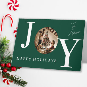 JOY Foto-Weihnachtskarte Benutzerdefinierte Famili Dankeskarte