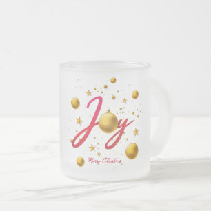 Joy - Frohe Weihnachten mit Gold Glass Ball Mattglastasse