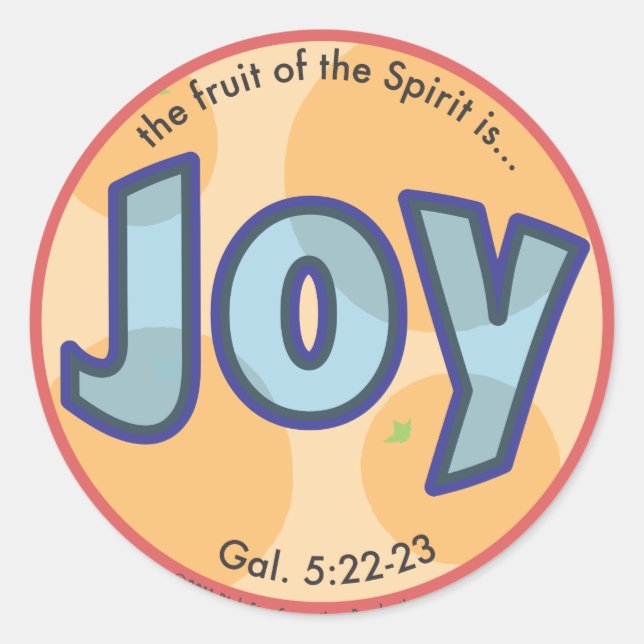 Joy Fruit of the Spirit Spots Sticker (Vorderseite)