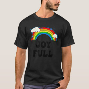 Joy Full Niedlich Clouds Regenbogen Positiver Somm T-Shirt