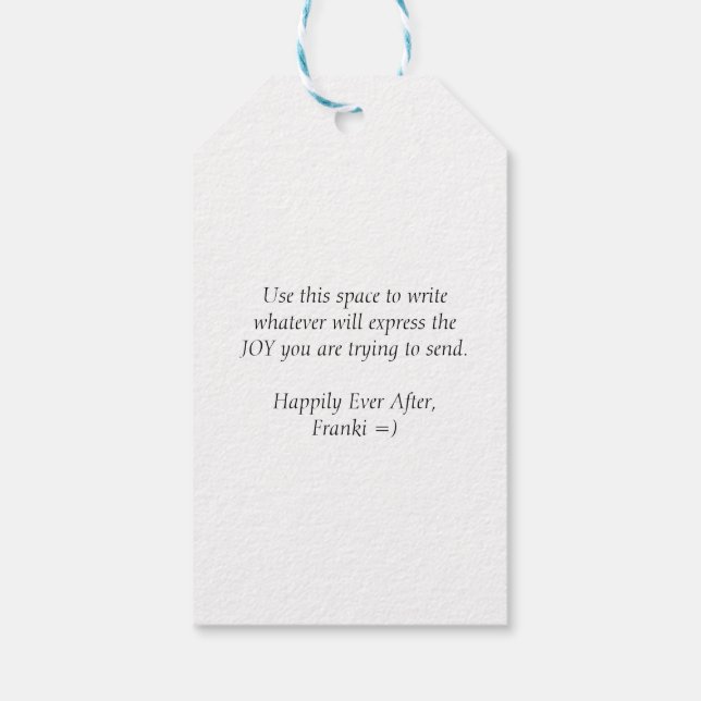 JOY | Geschenkmarke Geschenkanhänger (Rückseite)