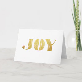 Joy Gold Metallic Art Deco Feiertagskarte
