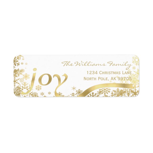 Joy Gold Snowflake Weihnachten (Vorne)