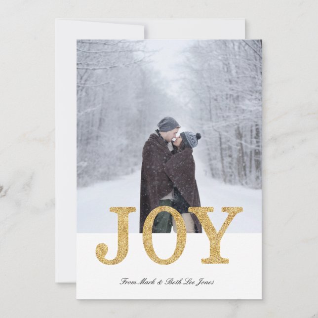 JOY (Goldener Glitzer) (Vorderseite)