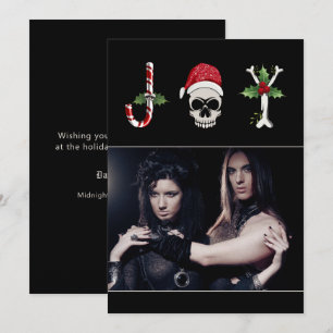 Joy Gothic Weihnachts-Foto Weihnachtskarte Feiertagskarte