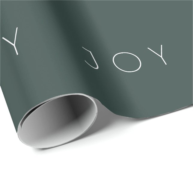 Joy Green Modern Minimalistisch Typografie Pattern Geschenkpapier (Rolleneckpunkt)