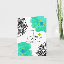 Joy Greeting Card, Small, 4" x 5,6" Faltkarte Karte
