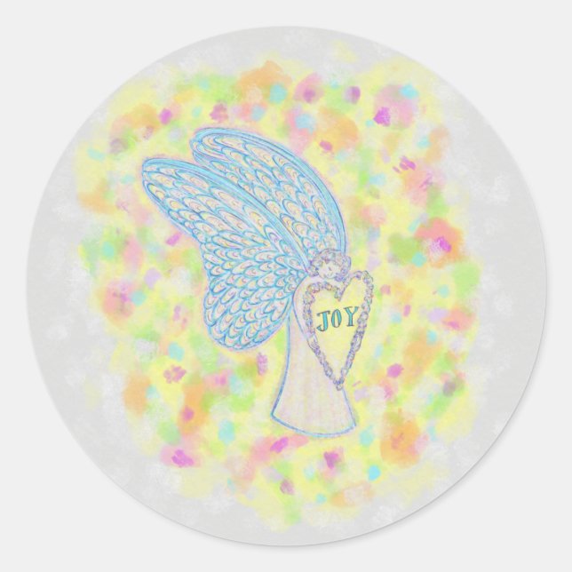 Joy Guardian Angel Art Custom Sticker Decals (Vorderseite)