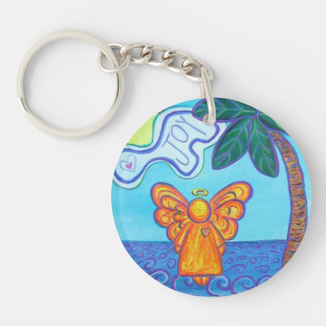 Joy Guardian Beach Angel Custom Schlüsselanhänger (Vorderseite)