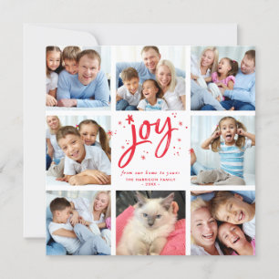 JOY HAND LETTERED multi 8 Foto instagram Quadrate Feiertagskarte
