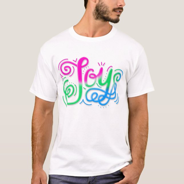 Joy Hand Lettering Polysexual Poly T-Shirt (Vorderseite)