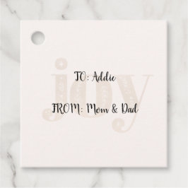 Joy Holiday Favor Tags Geschenkanhänger