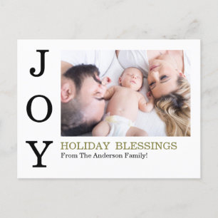 JOY Holiday Segings Foto Familienurlaubskarte Feiertagspostkarte