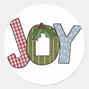 JOY Holiday Tshirts und Geschenke Runder Aufkleber