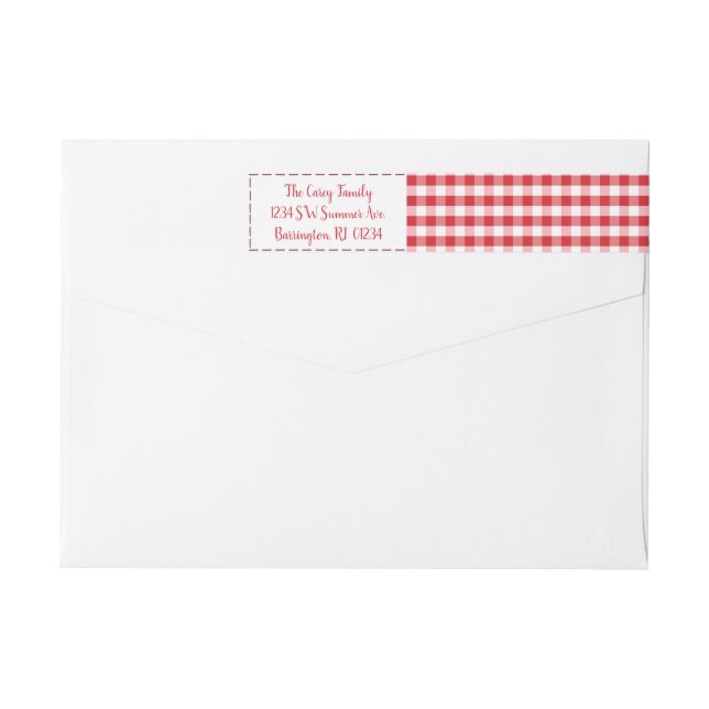 Joy Homemade Christmas Envelope Wrap rund um Label (Rückseite)