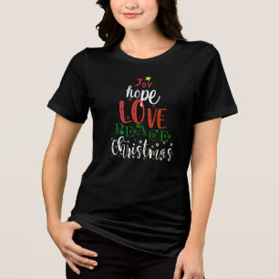Joy Hope Liebe Peace Christmas-14090 Tri-Blend Shirt