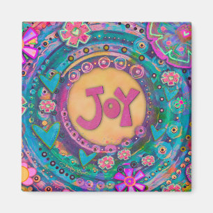 Joy Hübsche Blumenpastel Inspiration Herz Magnet