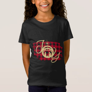 JOY in a Manger Weihnachten Krippe Jesus Birth Buf T-Shirt