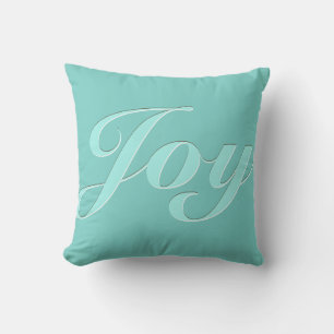 Joy in Light Aquamarin Blue Kissen