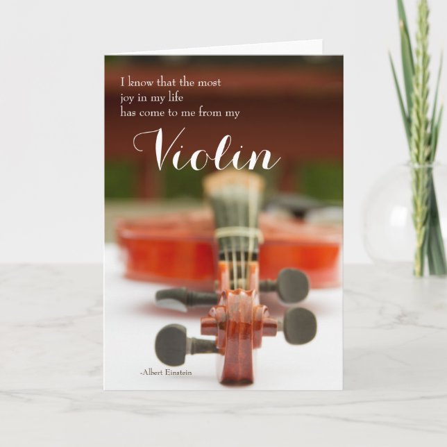 Joy in My Violin Quote Card Karte (Vorderseite)