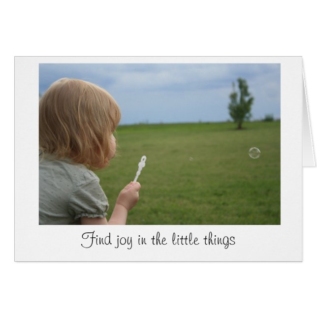 "Joy in the Kleinigkeiten" Blank Card (Vorderseite (Horizontal))